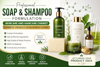 be your cosmetic chemist and do cosmetic formulations