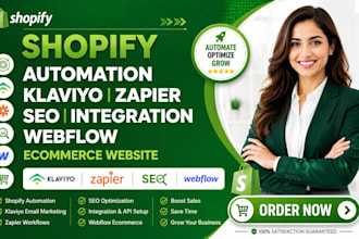 setup shopify automation klaviyo zapier seo integration webflow ecommerce websit
