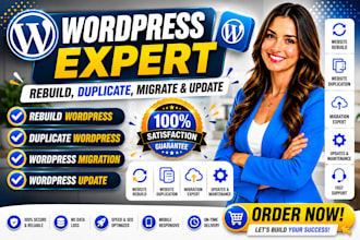 rebuild wordpress, duplicate wordpress website, wordpress migration and update
