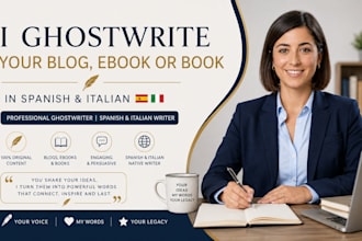 ghostwrite your blog ebook book in spanish ghostwriter spanish italian writer