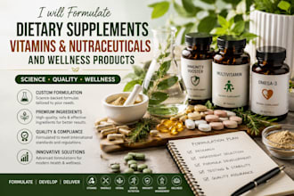 formulate dietary supplements vitamins nutraceuticals and wellness product