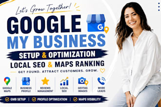 set up and optimize google my business, gmb for local seo