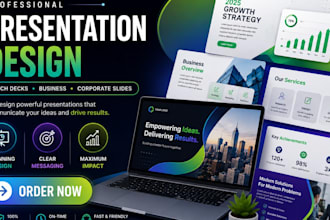 design or redesign powerpoint presentations investor pitch decks slides