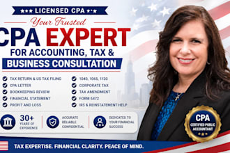 be your certified public accountant for accounting and bookkeeping
