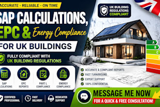 provide sap calculations, epc and energy compliance for UK buildings