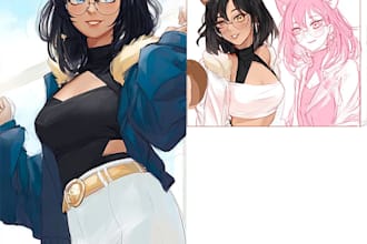 draw custom anime art of your oc, character, and fanart