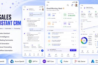 build a custom ai powered CRM saas platform using dot net core and flutter