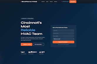 build a modern hvac, roofing, or contractor website