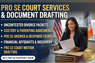 draft USA divorce papers child custody agreement parenting plan court motion