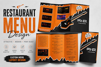 design a restaurant menu