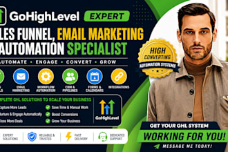 gohighlevel sales funnel, email marketing, email automation and ghl automation