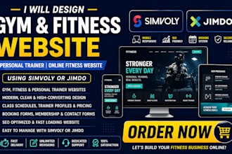 design simvoly jimdo gym personal trainer online fitness crossfit yoga website