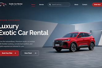 design exotic car rental website box truck rental website cargo car website