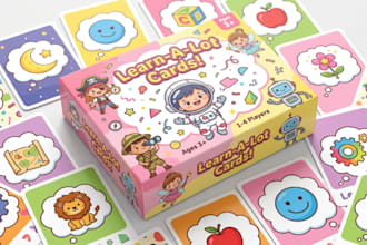 create card game design party card game design board game art card box mockup