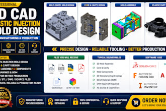 design plastic injection molds, mechanical part for manufacturing and production