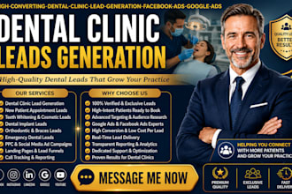 run high converting dental clinic lead generation, facebook ads, google ads