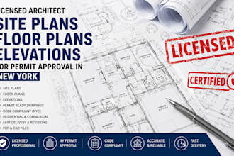 licensed architect site plans floor plans elevations for permit approval in ny