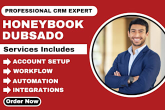 setup dubsado honeybook crm automation, 17hats acuity clay com zapier workflow