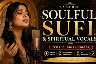 record soulful sufi qawwali, spiritual indian female vocals