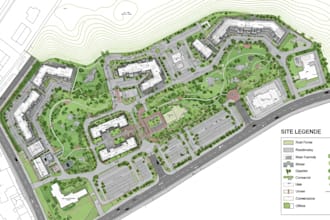 create rendering of subdivision design, plat map site plan for real estate