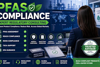 provide pfas compliance, reach, rohs, tsca and product regulatory consulting