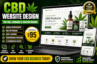 build cbd website for cbd promotion kratom cannabis product marketing