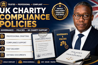prepare uk charity compliance policies for UK charities support
