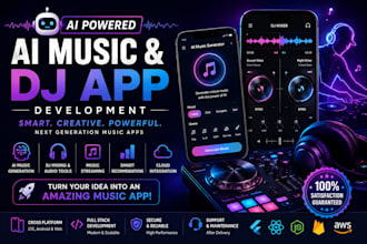 develop saas ai dj app, dj mixing app, ai beat maker, ai playlist generator web