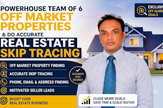 find off market properties and do accurate real estate skip tracing