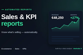 create automated sales and KPI reports for your online store