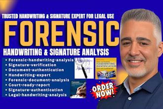 do forensic handwriting, signature analysis, report writing, image analysis
