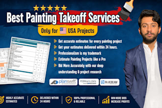detail paint material takeoff, cost estimation for all types projects