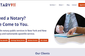 design notary website on google sites, bail bond legal service website