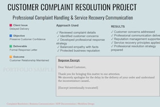 write professional complaint responses and business communications