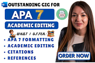 edit, proofread, and format your document in apa 7 style