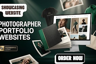 design squarespace portfolio website for photographers, showcase website design