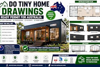 do australia tiny home drawings ready for council permit approval