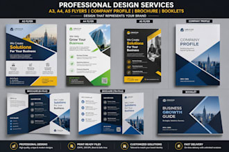 design a3, a4, and a5 flyers, company profile, brochure and booklets
