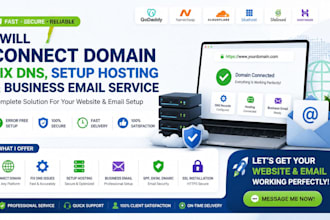 connect domain fix dns setup hosting and business email service