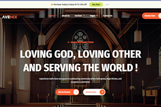 design wix church ministry website nonprofit church donation fundraising website