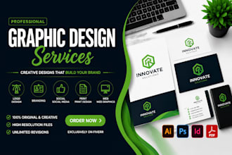 design professional logo, branding and graphic design
