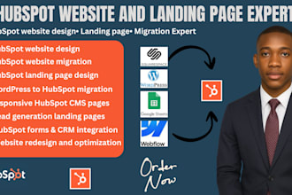 set up  hubspot website,  landing page, crm set up  hubspot migration expert