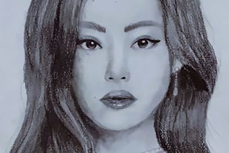 create a detailed hand drawn portrait sketch