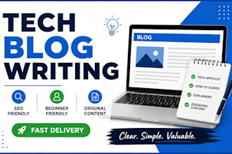 write SEO tech blog articles and beginner friendly content