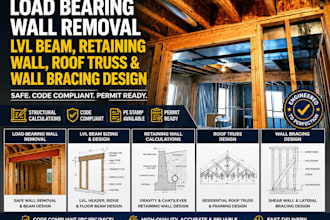 load bearing wall, lvl beam, retaining wall roof truss bracing design
