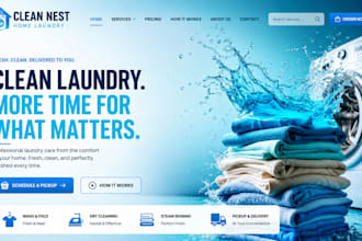 fix create squarespace dry cleaners website laundry website home cleaning site