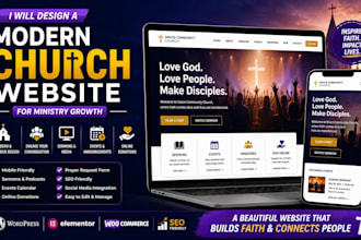 design a modern church website for ministry growth