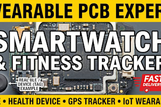 do pcb design for wearable electronic, smartwatch fitness tracker, health device