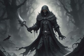 draw horror and dark fantasy illustrations