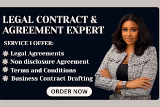 draft enforceable business contracts, legal agreements, terms and condition